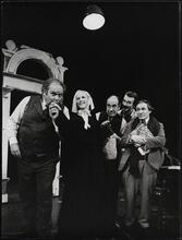 ["Break a Leg" theater still.]