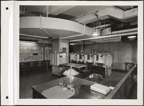 [Eleven views of empty civil defense offices.]