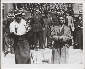 Crowd listening to religious sermon