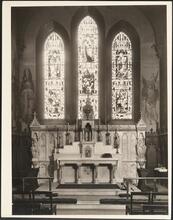 [View of altar in an unidentified church.]