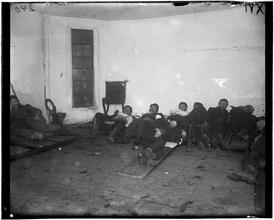 Police Station Lodgers 16. Madison Street Station Men's Lodging room.