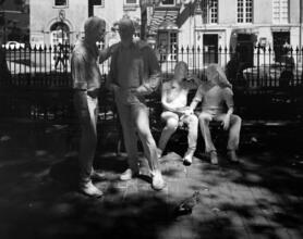 ["Gay Liberation" monument in Christopher Park.]