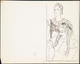 [Donald Madden and Sasha Von Scherler in "Lysistrata".]