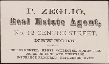 P. Zeglio, Real Estate Agent