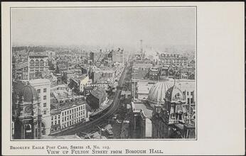 View Up Fulton Street From Borough Hall.