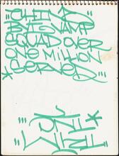 Chino BYI Vamp Squad Over One Million Served [Tagged page in LA 2's piece book.]