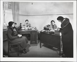 [Roosevelt Hospital, 59th St. & Columbus Ave., Interior, Patients Recieving Social Service Assistance.]