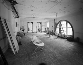 [Unidentified interior space under renovation.]