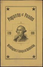 Programme of Parades, Washington's Inaugural Celebration, 1789-1889.