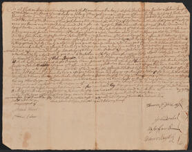 Quit claim issued by Thomas Pinckney, Jr., John Drake, Moses Fowler and Palmer Daugherty to Nehemiah Palmer, May 27, 1732