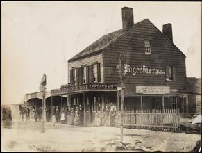 [St. Nicholas Lagebier House and Restaurant, St. Nicholas Avenue north of 113th Street.]