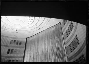Roxy Theatre. Ceiling and curtain.