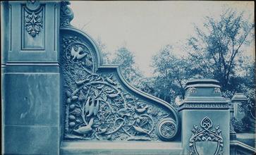 [West panel of west stairs terrace, Central Park.]