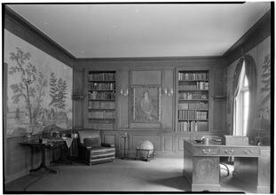 Walter Rothschild [residence]. Library to desk.