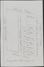 [Map of lots from Greenwich Street to Washington Street between Warren Street and Chambers Street]