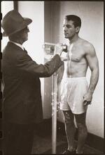 Rocky Graziano, He's a Good Boy Now [Rocky Graziano weighing in before a fight.]