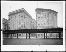 State Street at the corner of Pearl Street. Chesebrough Building.