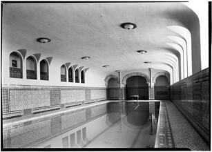 West side Y.M.C.A. Boy's pool to loggia from right.