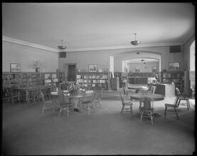 5th Avenue and 42nd Street. New York Public Library, interior of childrens' library.