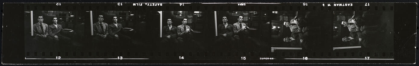 Walter Cartier, Prizefighter of Greenwich Village [Walter and Vincent Cartier on the subway.]