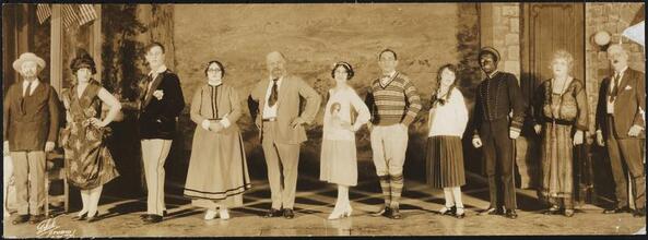 [Cast of an unidentified production.]