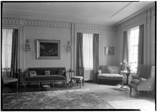 Walter Rothschild [residence]. Living room to sofa.