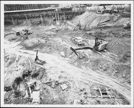 [World Trade Center construction site.]
