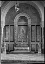 Our Lady of Angels Church. Close-up of altar.