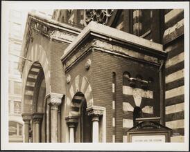 East 20th Street and Fourth Avenue. All Souls Unitarian Church. View to show disintegrating marble