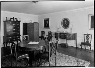 Mrs. Walter Sullivan [residence]. Dining room toward dresser.