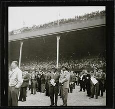 Aqueduct Race Track [Grandstands at a racetrack.]