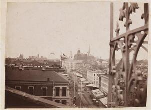 [Northwest view from roof of 426 Fulton Street.]