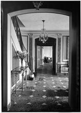 Faris R. Russell [residence]. Hall to library.