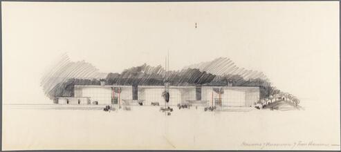 [Building design for the 1939 New York World's Fair.]