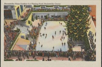Rockefeller Plaza Outdoor Ice Skating Pond, Rockefeller Center.