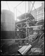 Woolworth Building, From South Center Looking N. W. [Construction zone.]