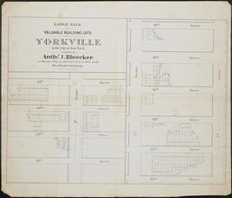 Large Sale of Valuable Building Lots at Yorkville in the City of New York