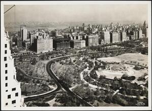 Central Park. View looking west across park from Barbizon Plaza, 106 Central Park South