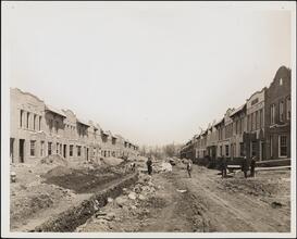 [Houses under construction, Holland Avenue near the Mace Estate.]