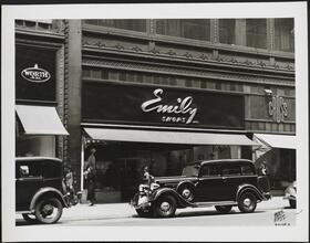 Fifth Avenue near 38th Street. Emily Shops, storefront