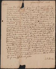 Letter from William Jones to Samuel Jones, February 21, 1774