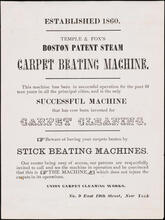 Temple & Fox's Boston Patent Steam Carpet Beating Machine