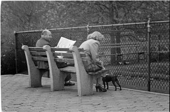 Men Are Such Wolves [Man talking to a woman in the park.]