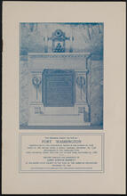 [Dedication of memorial at Fort Washington.]