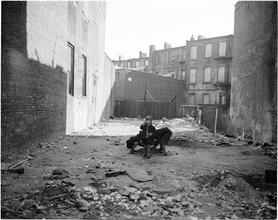 Children Playing in Vacant Lot
