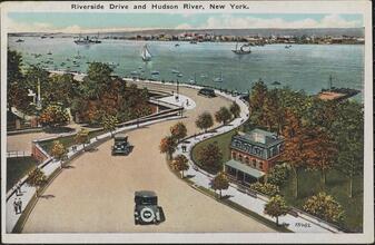 Riverside Drive and Hudson River, New York.