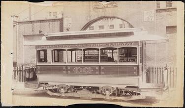 Electric Cars [Burlington Electric Railway No. 12 streetcar with Westinghouse motor.]