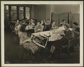 New York Association for the Blind, Interior, Women Knitting.
