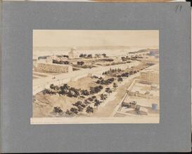 [View of Morningside (Cathedral) Heights] The Hudson River, and the New Jersey Palisades