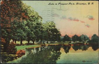 Lake in Prospect Park, Brooklyn, N. Y.
